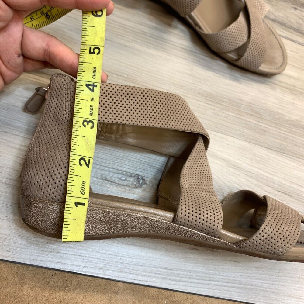 Ecco Sandals Womens 39 US 8 Bouillon Brown Criss Cross Leather Strappy Gladiator - Picture 12 of 12